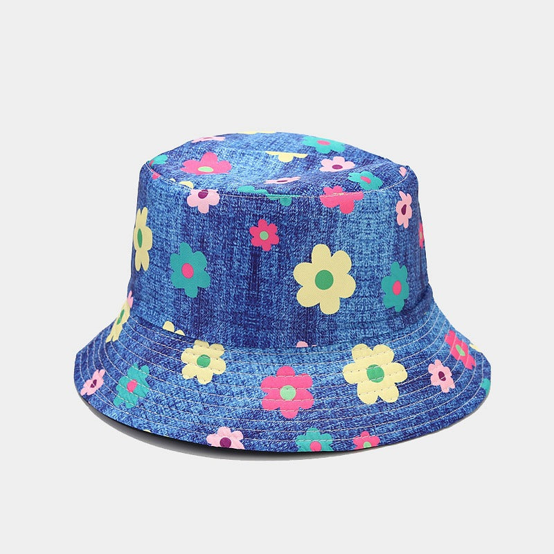 Wholesale Flower Pattern Sun Protection Double-sided Bucket Hat
